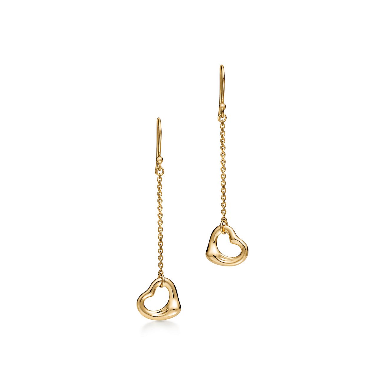 Elsa Peretti™ Open Heart Earrings in Yellow Gold | Tiffany & Co.