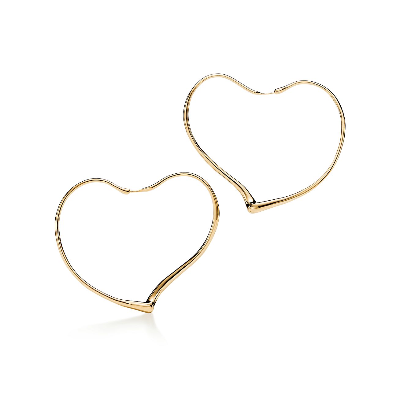 Elsa Peretti® Open Heart hoop earrings in sterling silver. More