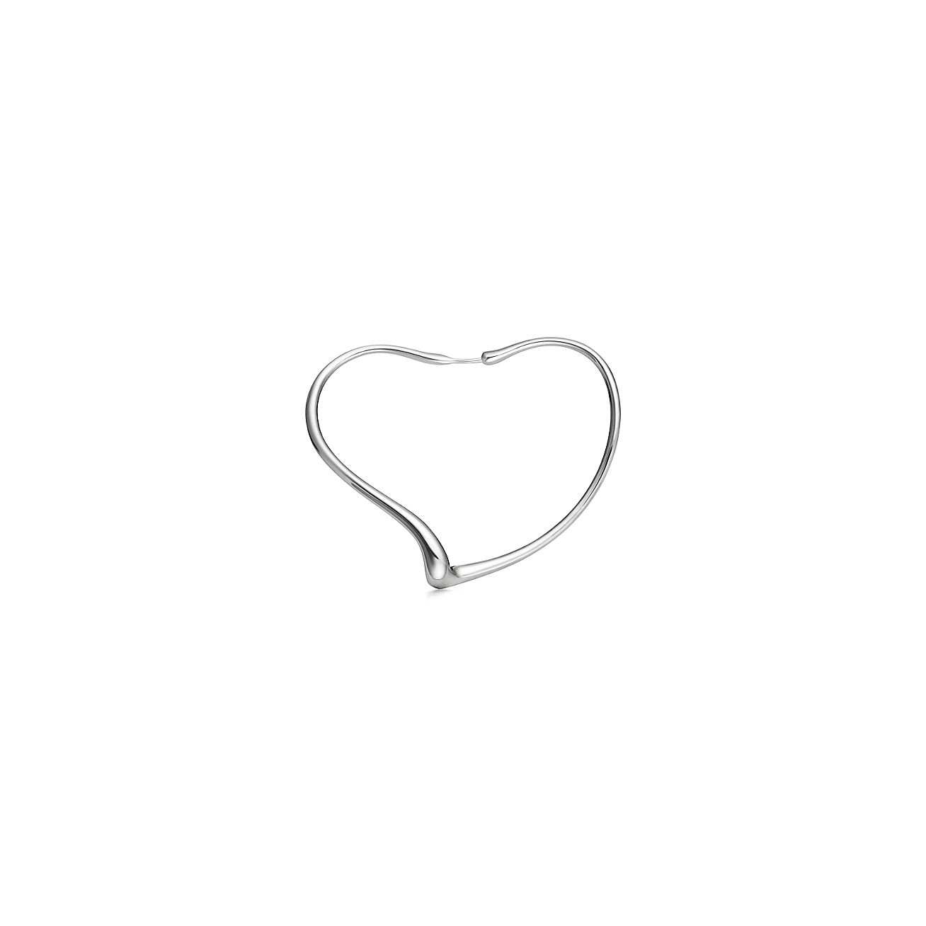 Elsa Peretti® Open Heart hoop earrings in sterling silver
