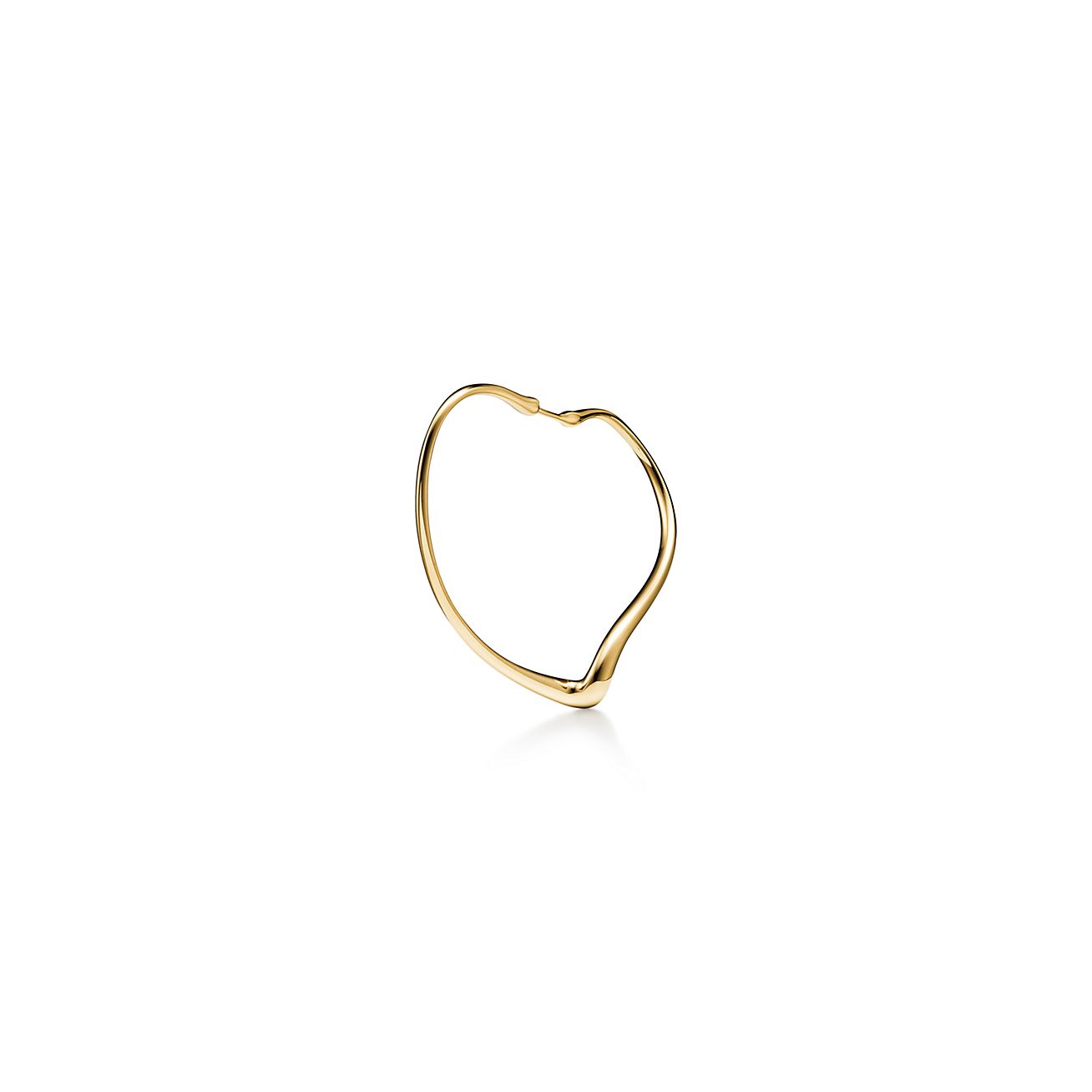 Elsa Peretti® Open Heart hoop earrings in 18k gold. More sizes