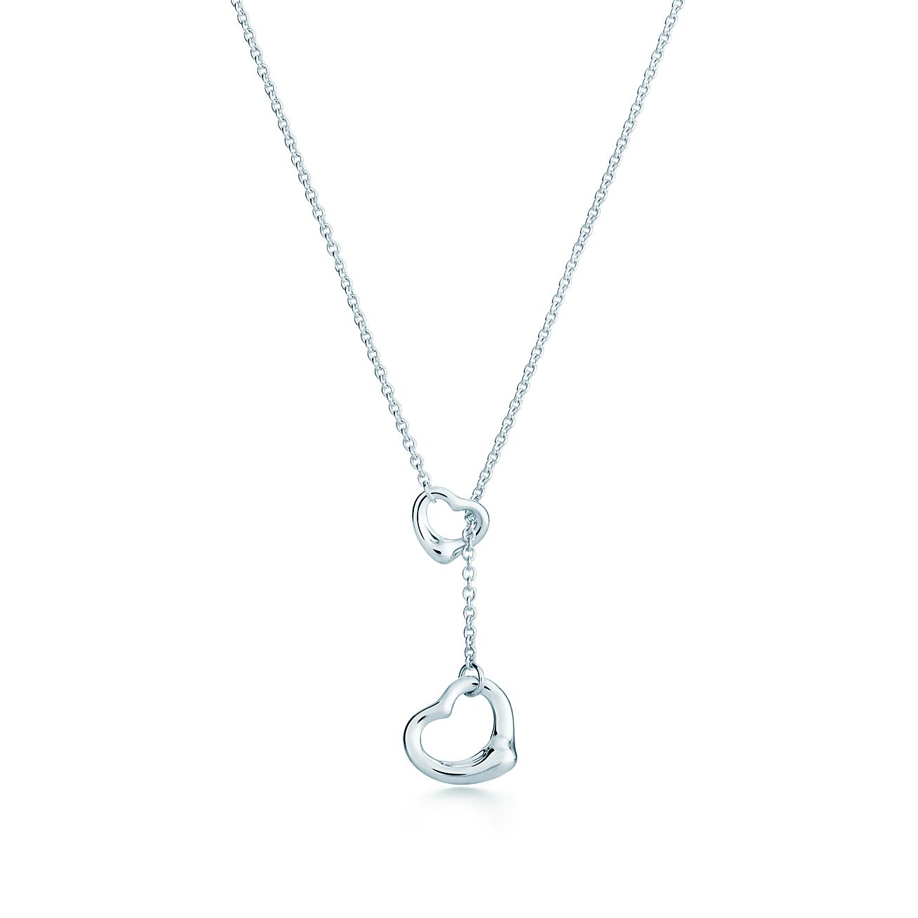 tiffany open heart lariat necklace