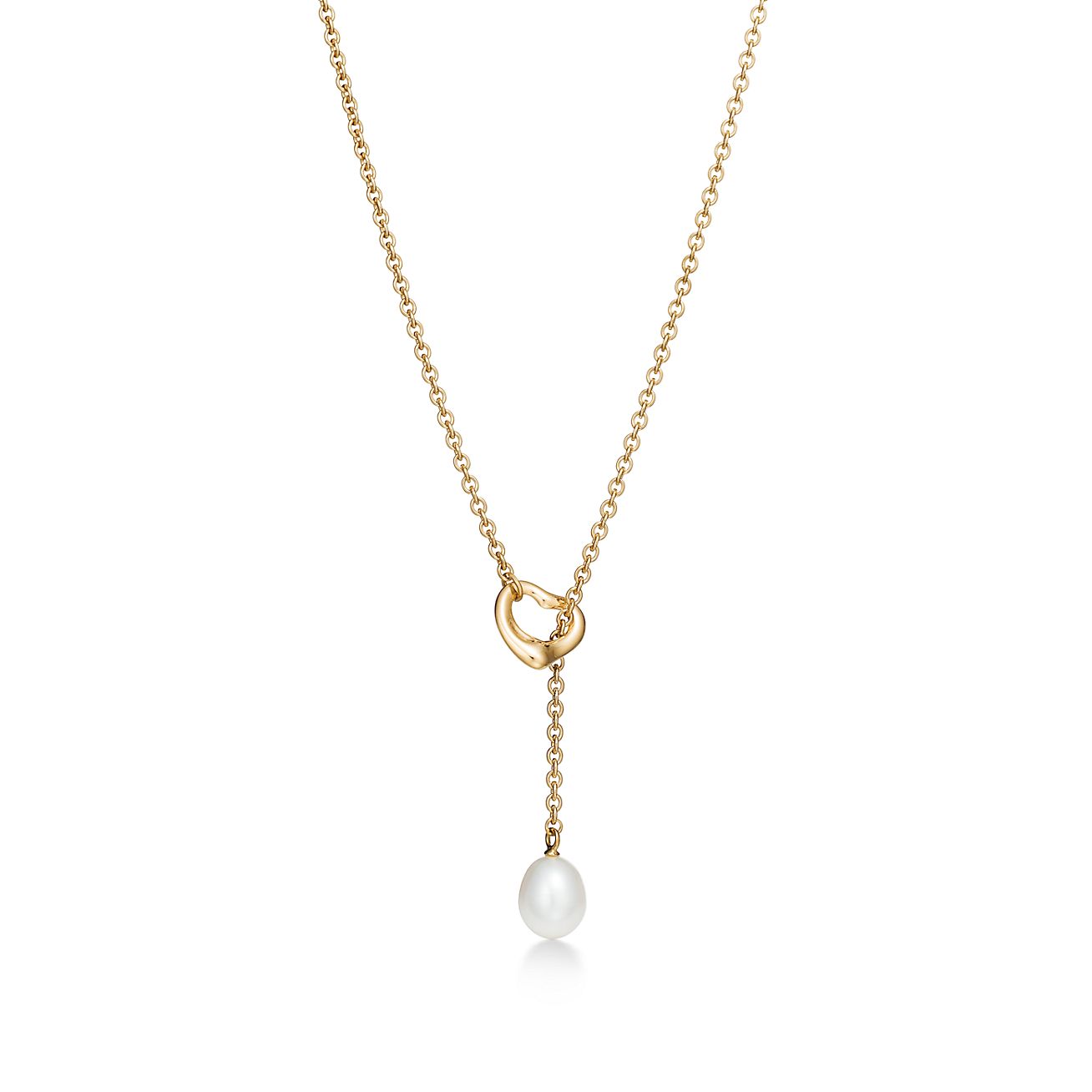Elsa Peretti® Open Heart Pendant in Platinum with Sapphires, 16 mm | Tiffany  & Co.