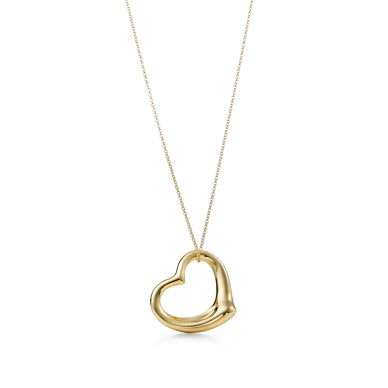 tiffany & co elsa peretti open heart pendant