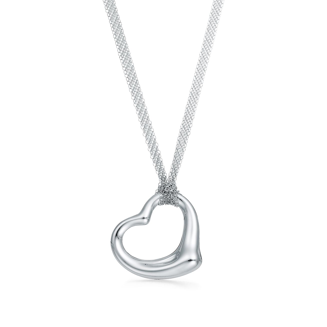 Elsa Peretti® Open Heart pendant in sterling silver on a 30