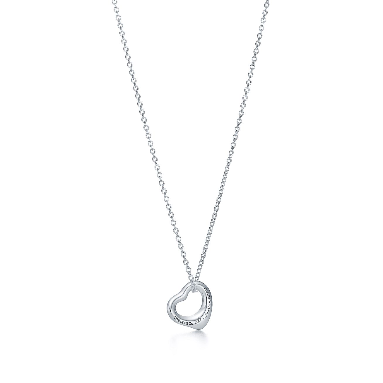 tiffany sterling silver heart necklace