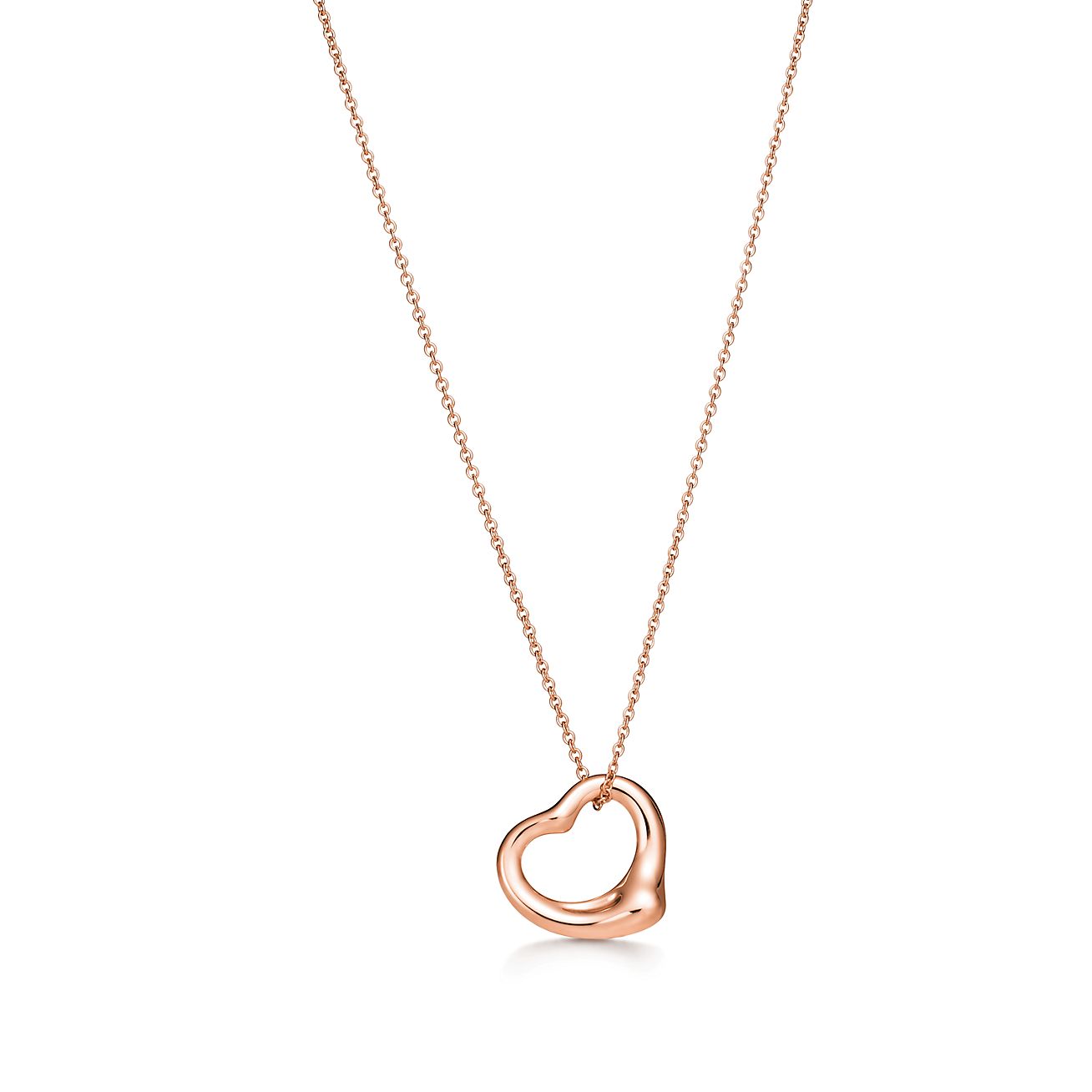 elsa peretti open heart pendant rose gold