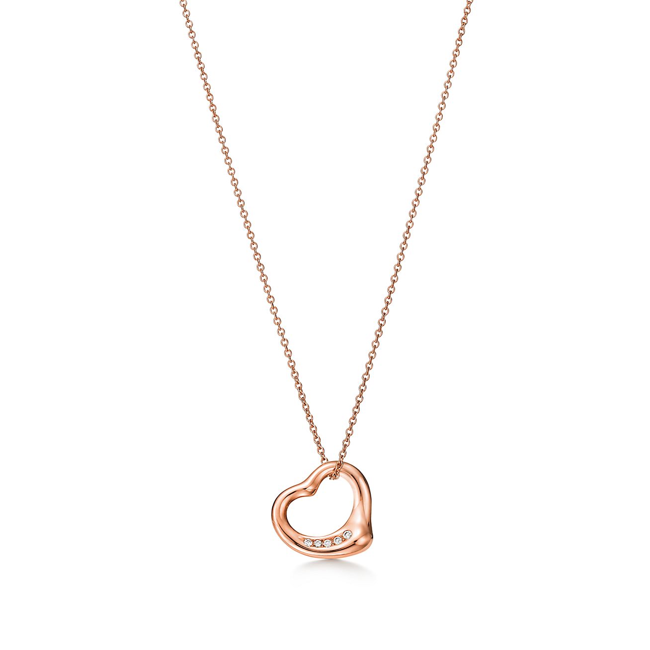 Tiffany & Co. オープンハート 750 ティファニー TIFFANY＆CO オープンハートネックレス Au750