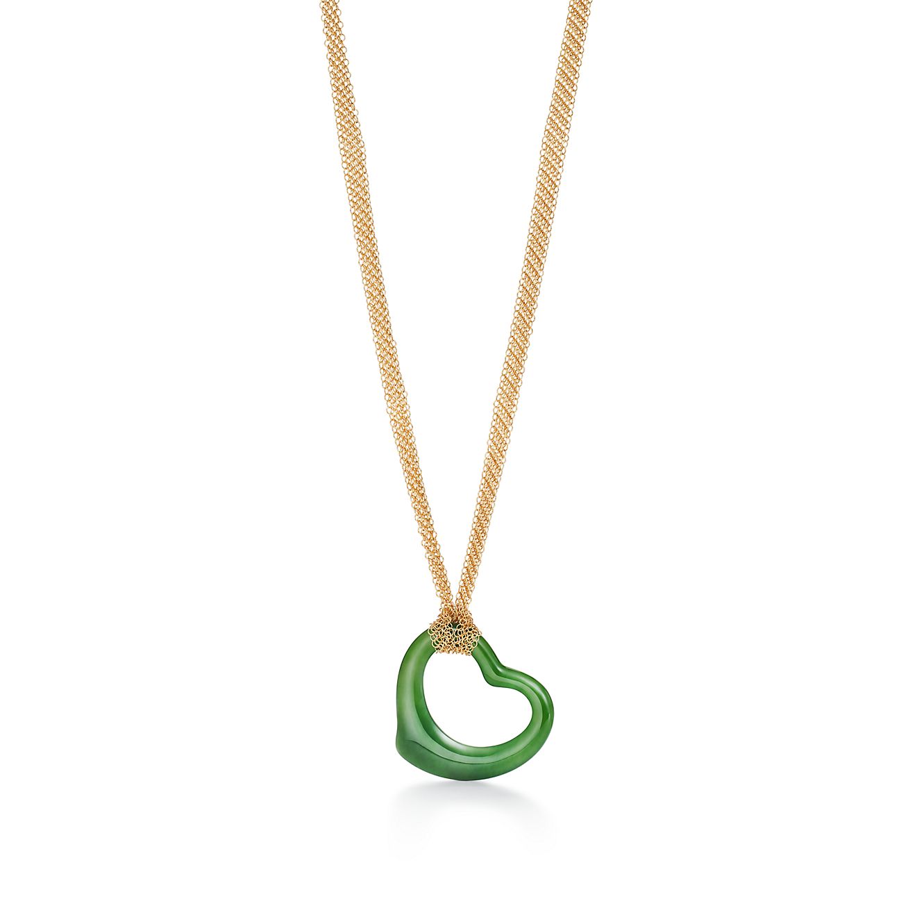 tiffany green heart necklace