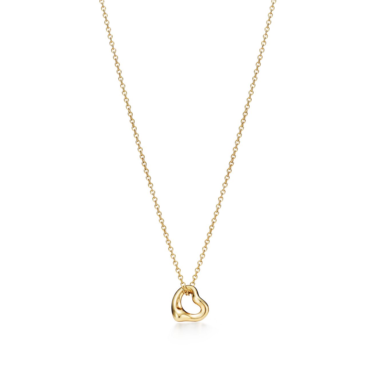 tiffany gold heart necklace