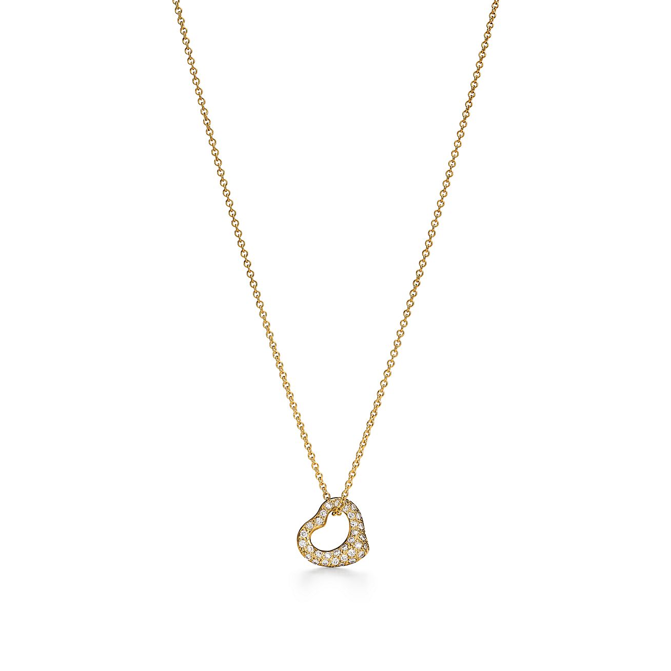 Tiffany and Co Elsa Peretti Open Heart Pendant 18 Carat Yellow Gold –  Imperial Jewellery