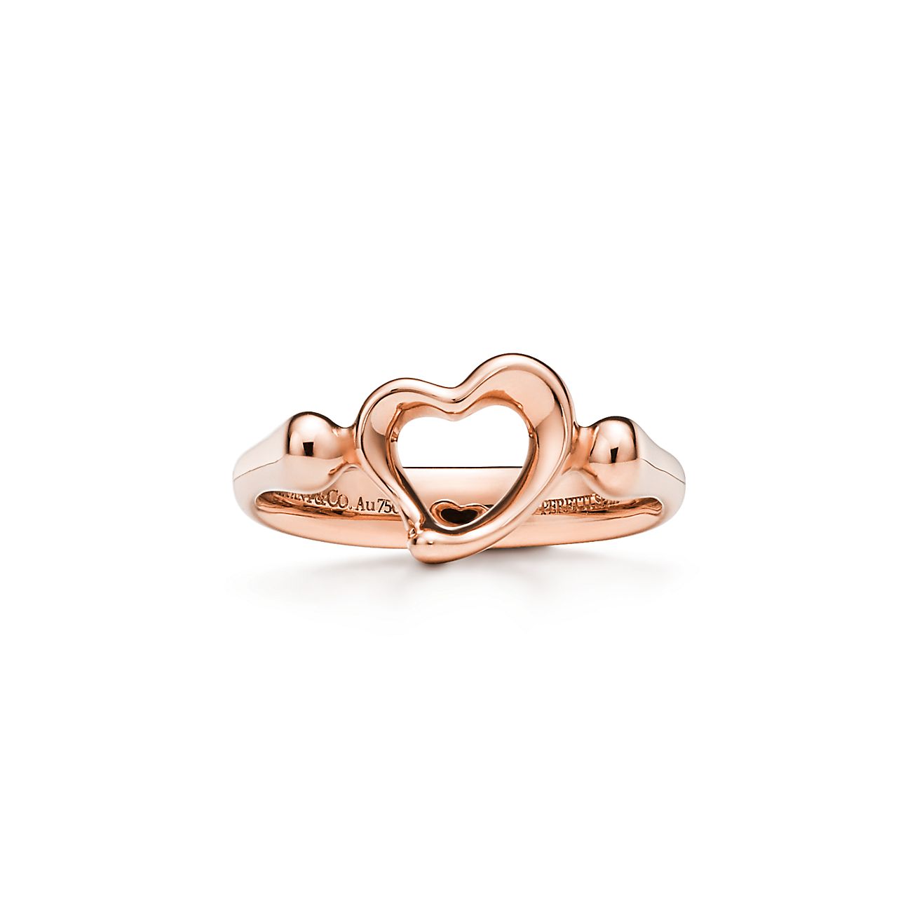 Double Band Love Heart Ring with Diamond - Abhika Jewels