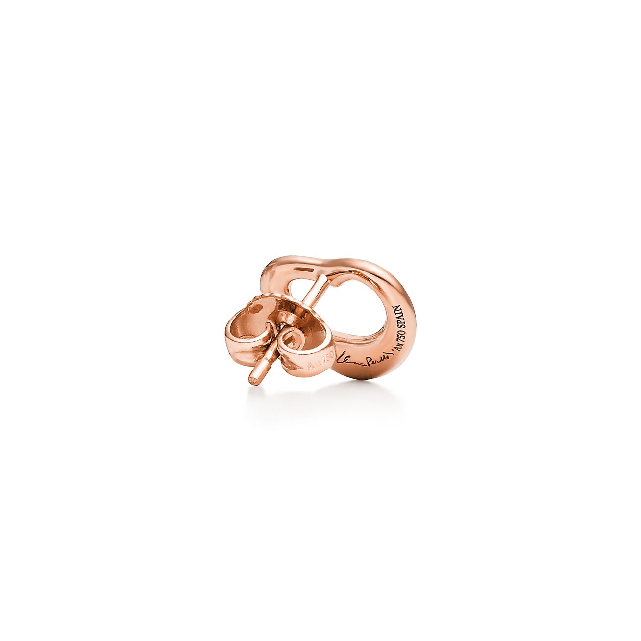 Elsa Peretti® Open Heart Stud Earrings in Rose Gold, 11 mm