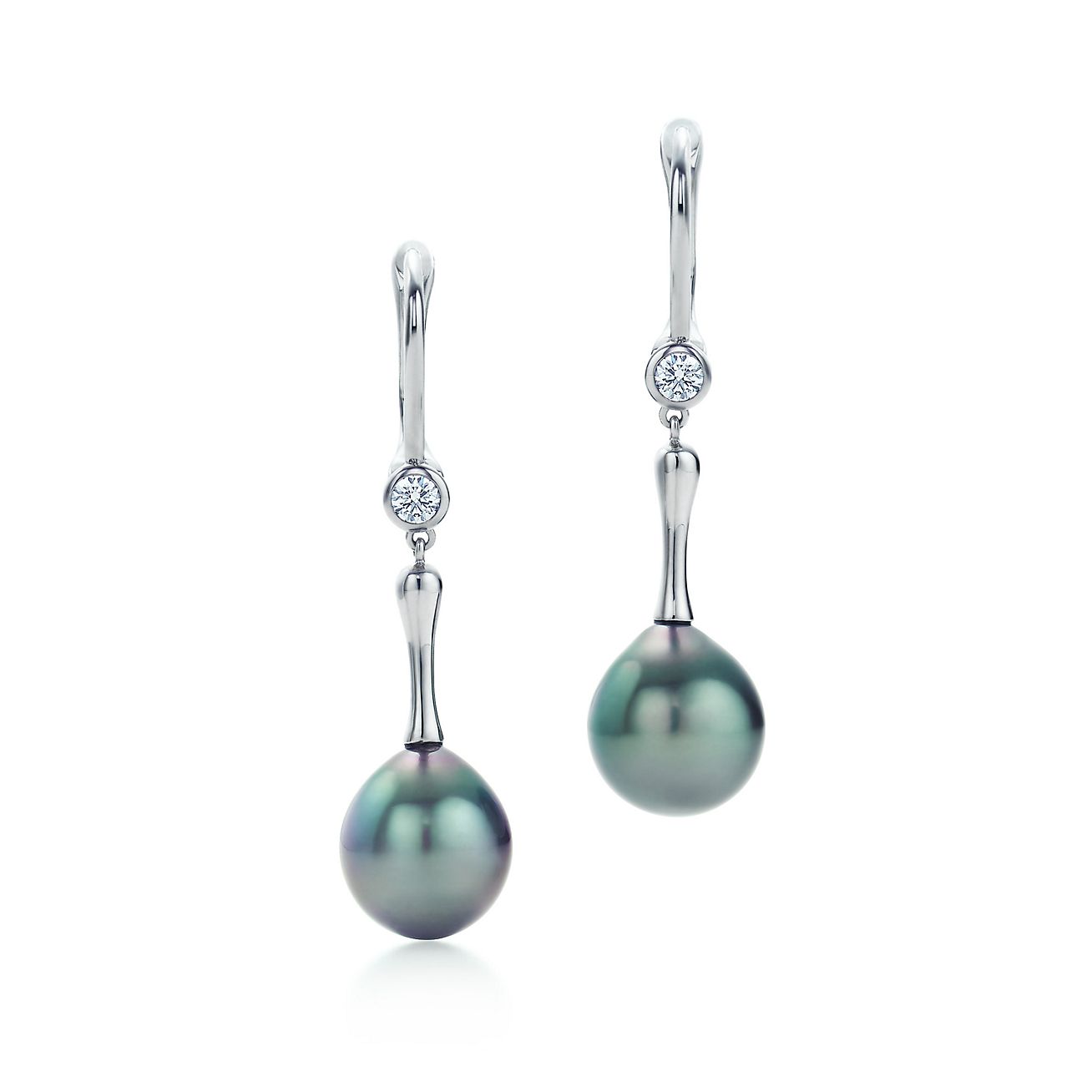 tahitian pearl earrings tiffany