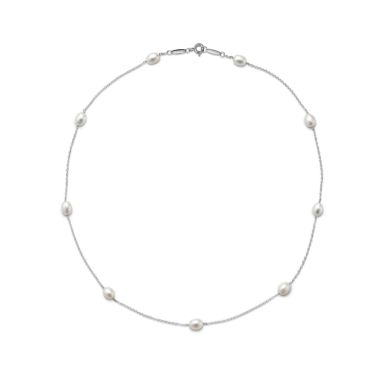Elsa Peretti® Pearls by the Yard™ necklace in sterling silver. - Alternate shot 1