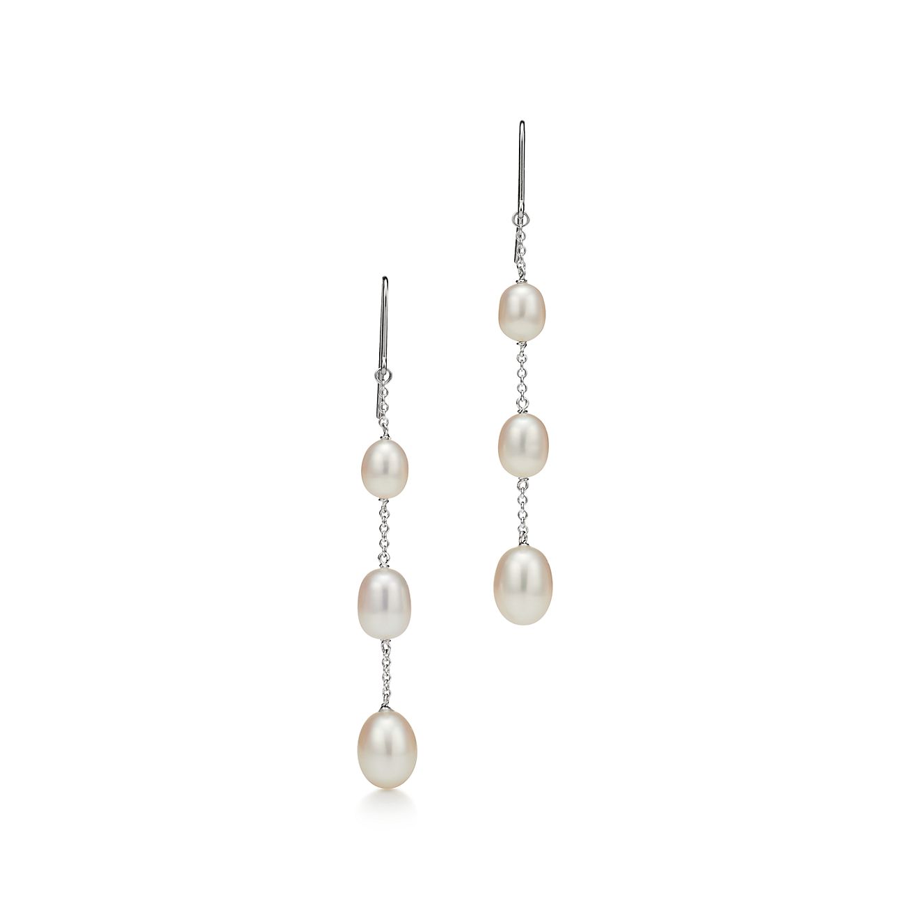 pearls by the yard chain earrings