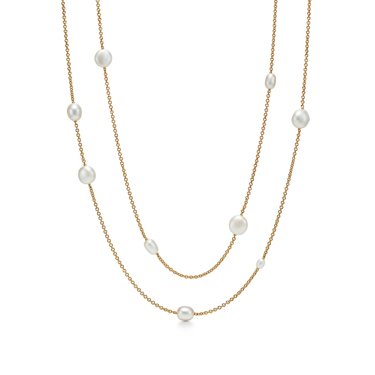 Elsa Peretti Pearls by The Yard Sprinkle Necklace in 18K Gold, Size: 36 in.