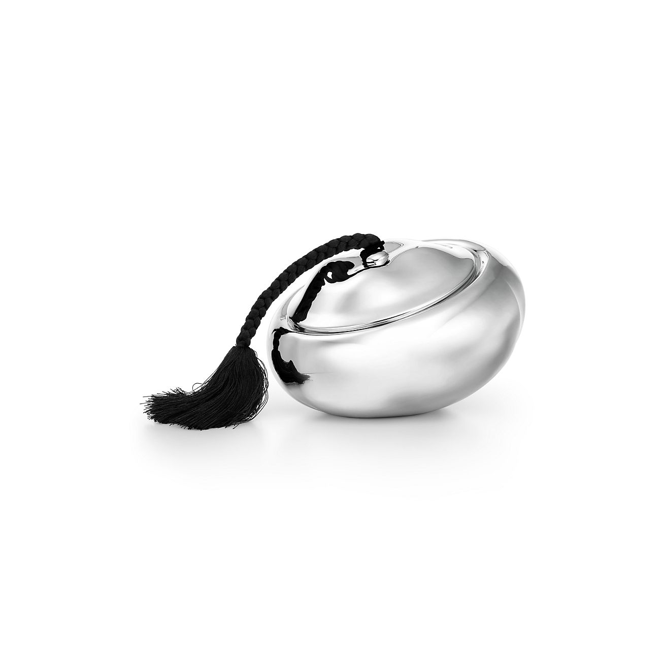 Elsa Peretti® Pumpkin box in sterling silver with a black