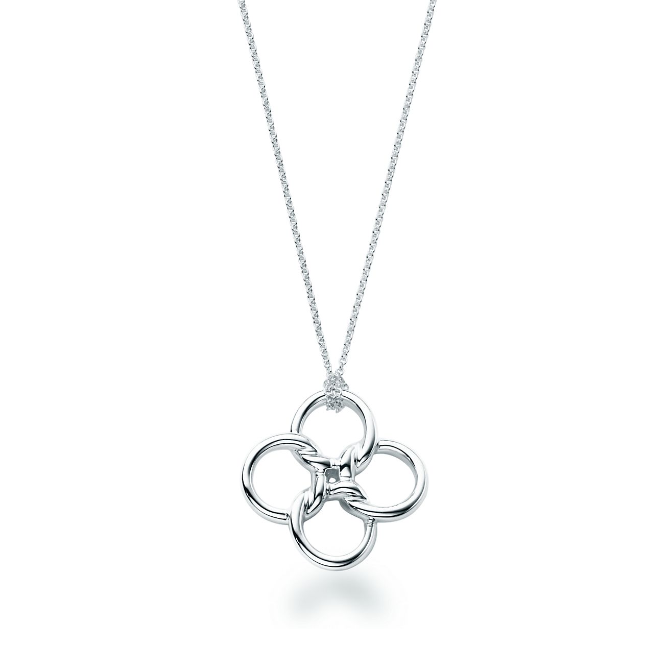 Tiffany and Co. Four-Leaf Clover Charm Necklace 18 Karat Gold Estate  Jewelry at 1stDibs | four leaf clover necklace tiffany, tiffany clover  necklace, tiffany four leaf clover