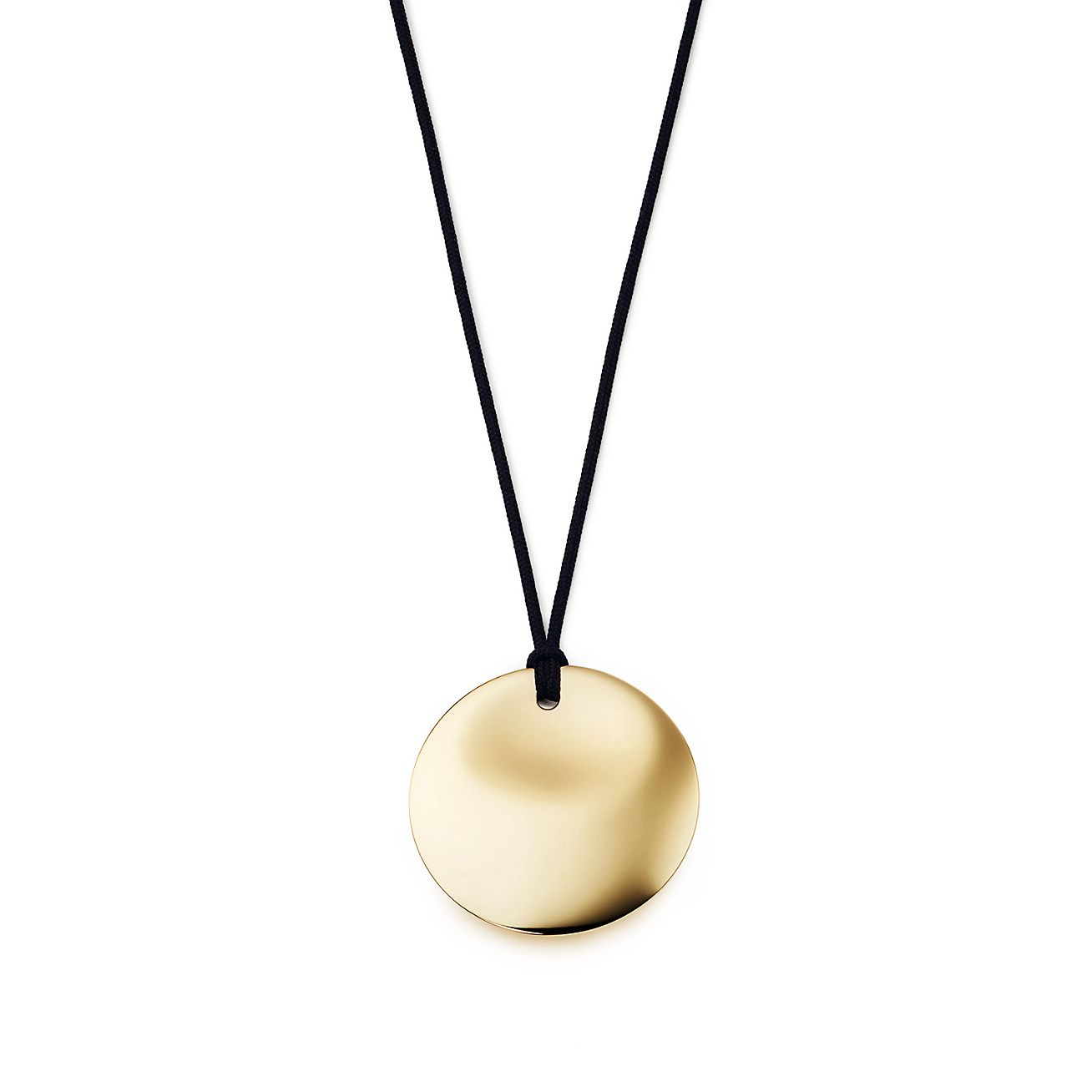 Pendant round store gold