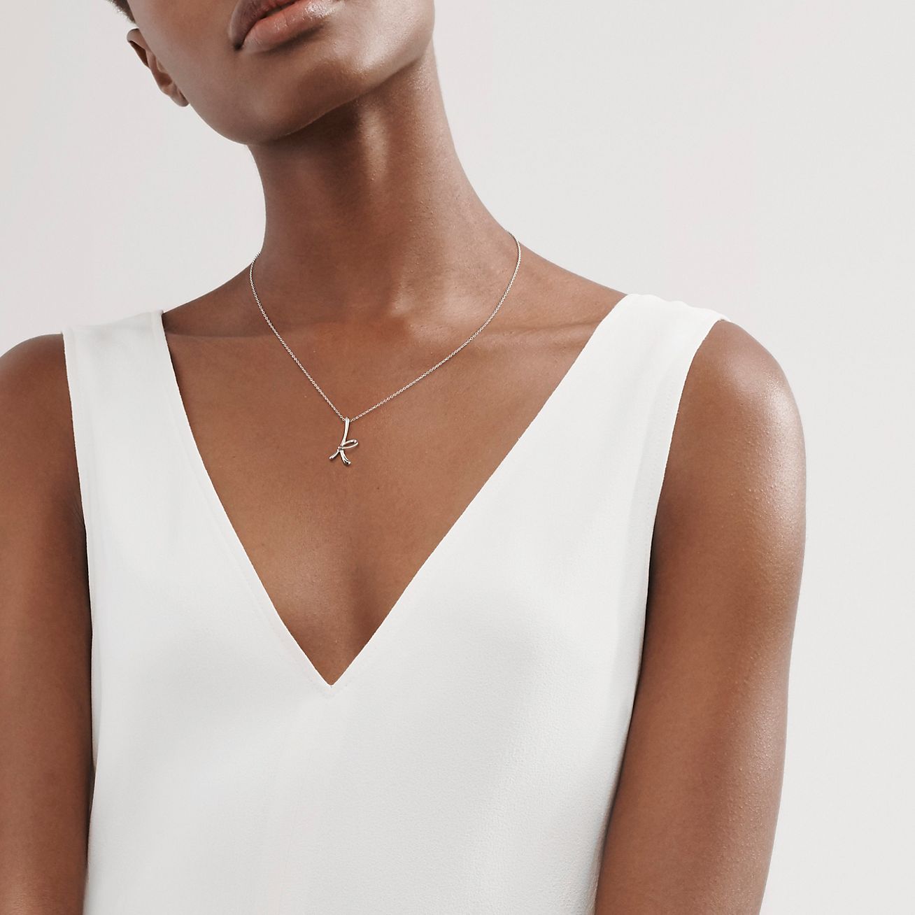 Elsa Peretti™ Small Alphabet Pendant in Sterling Silver