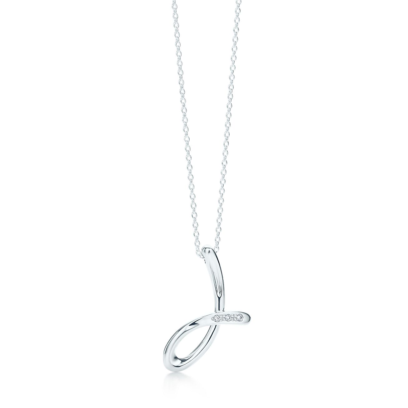 Elsa Peretti™ Small Alphabet Pendant in Sterling Silver with