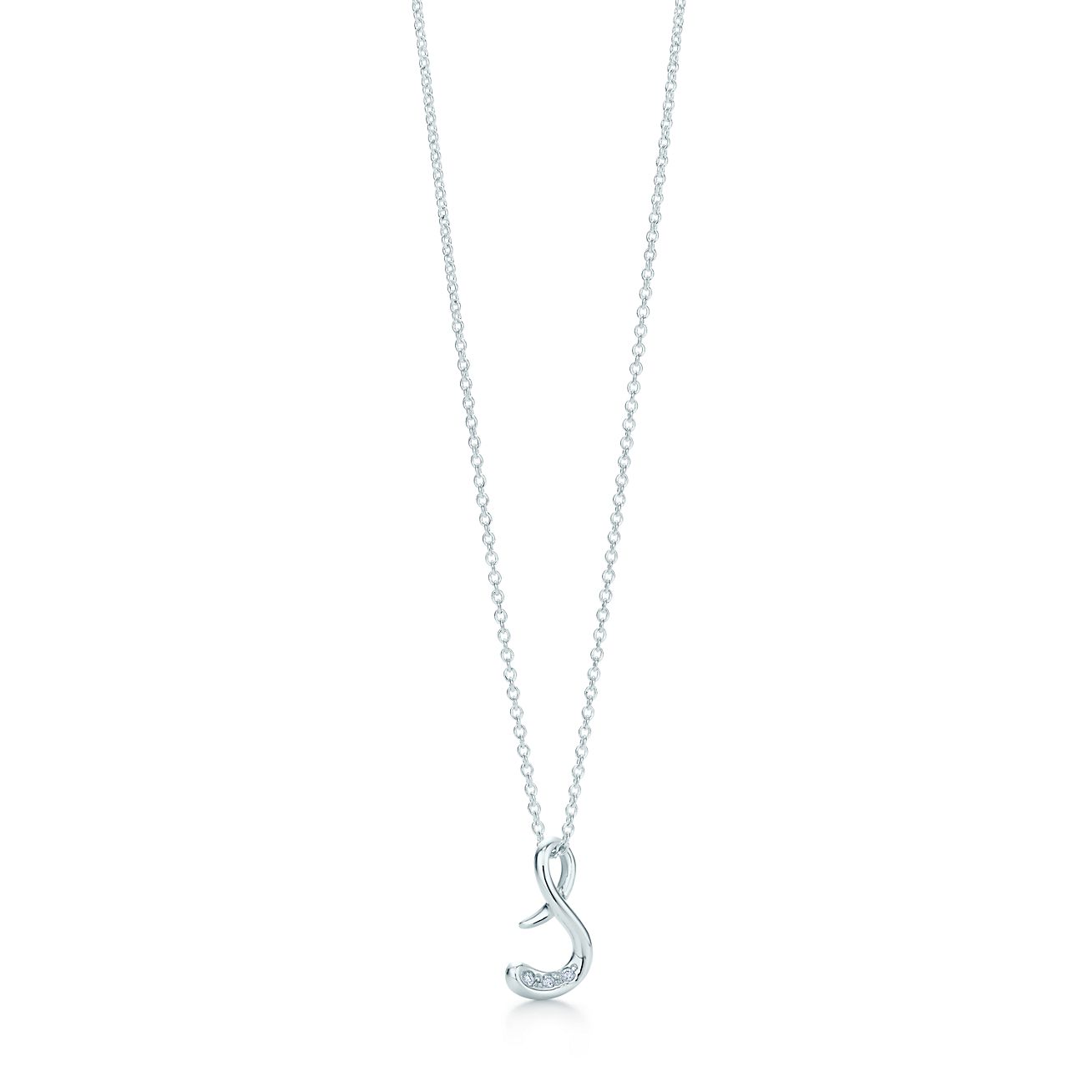 Elsa Peretti™ Small Alphabet Pendant in Sterling Silver with