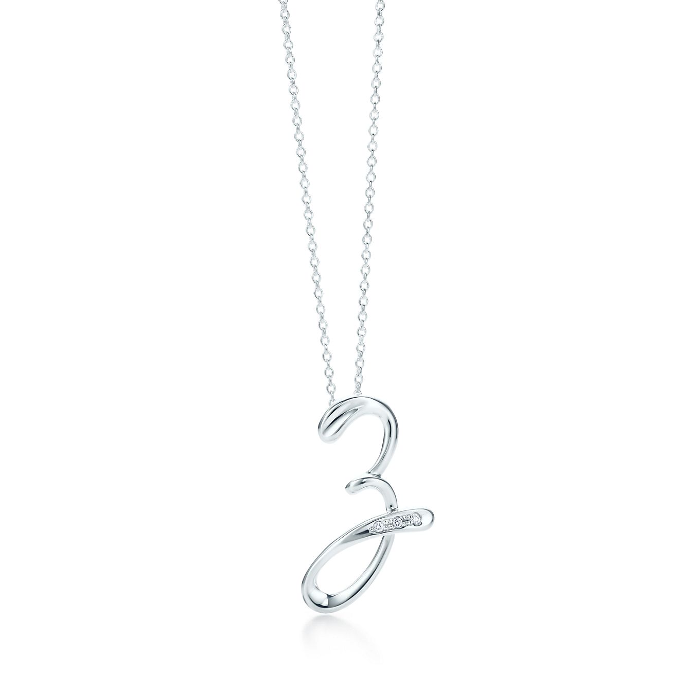 【Tiffany & Co】Elsa Peretti Alphabet Letter ペンダント Elsa Peretti™ Small Alphabet Pendant in Sterling Silver with