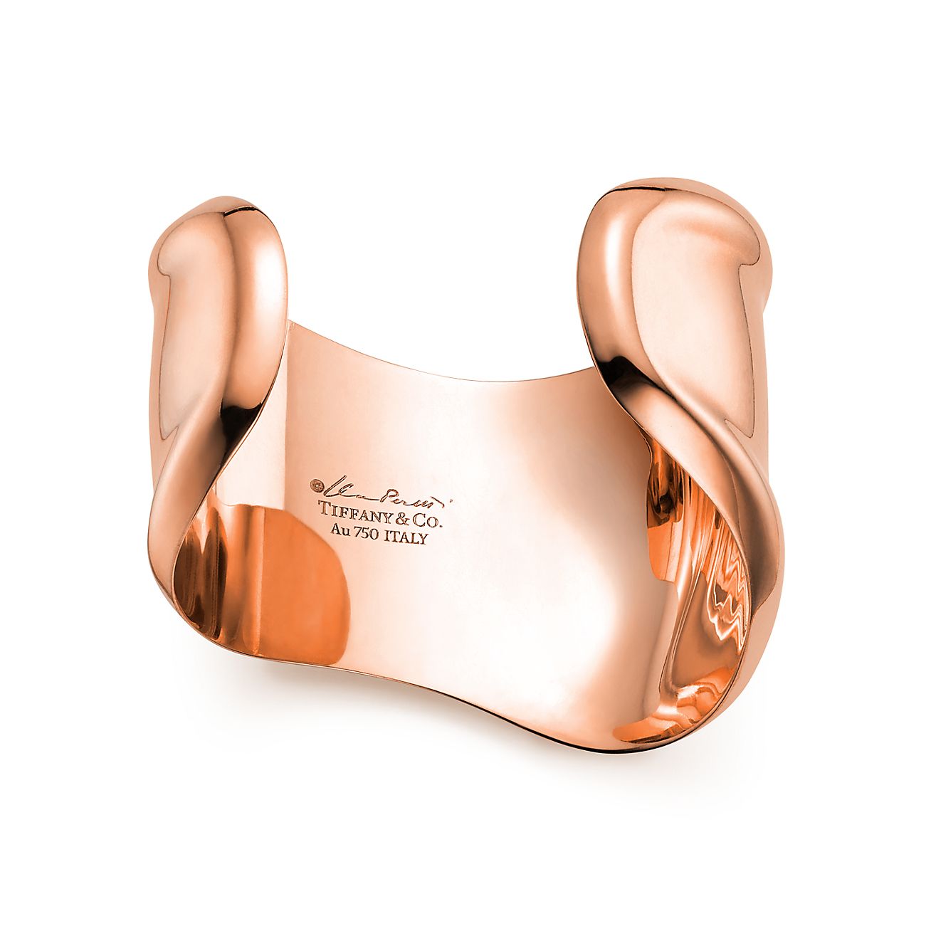 Elsa Peretti™ small Bone cuff in 18k rose gold, 43 mm wide 