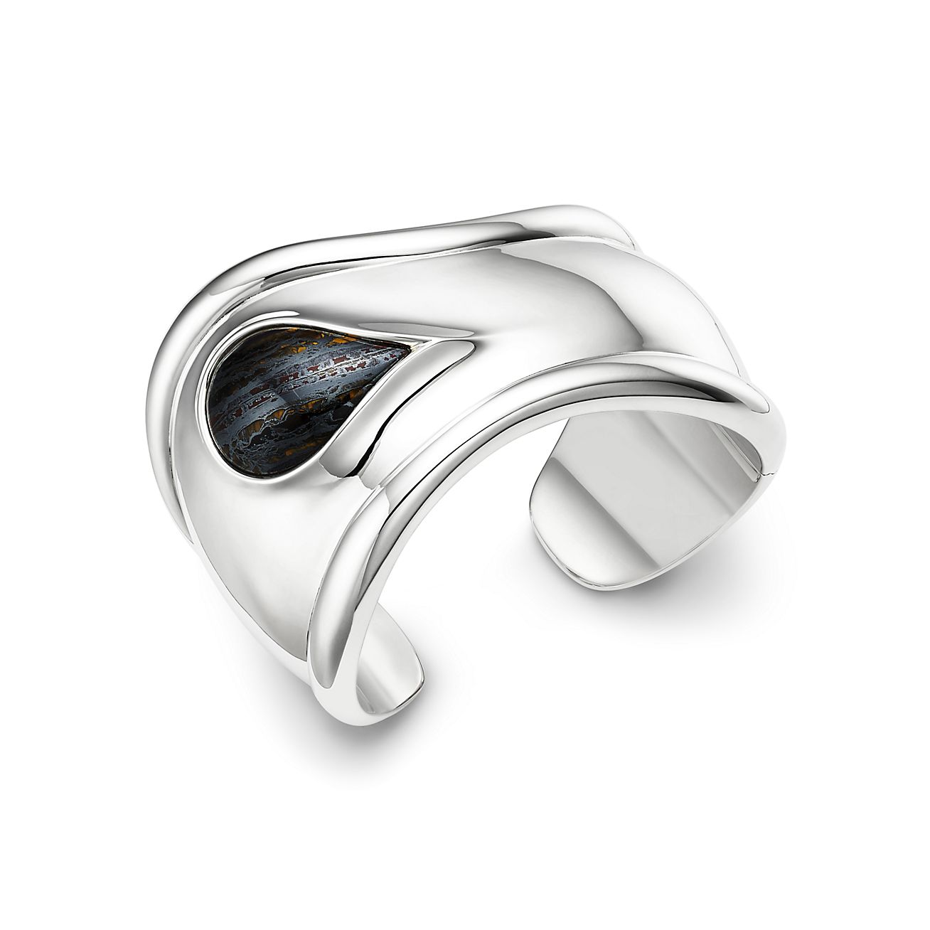 Elsa Peretti® small Bone cuff in sterling silver, 43 mm wide