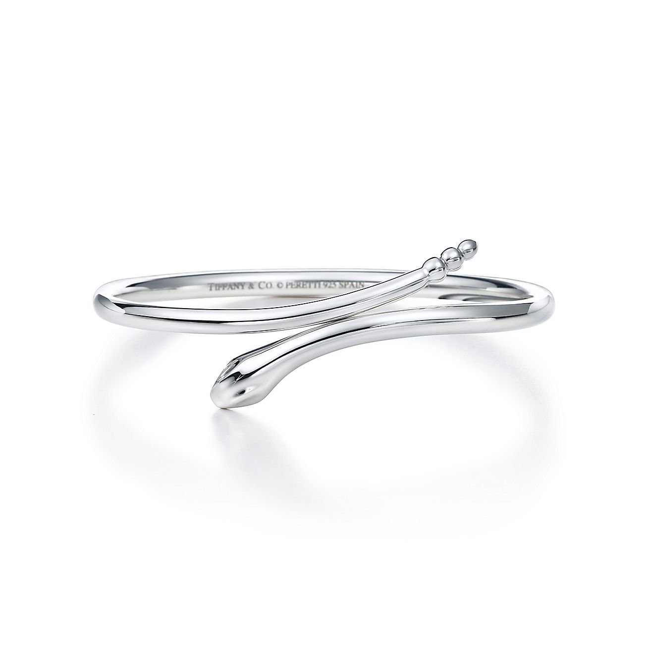 Elsa Peretti® Snake bangle in sterling silver, small.