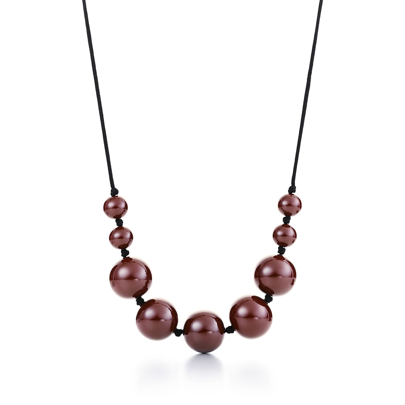 Elsa Peretti® sphere necklace in brown 