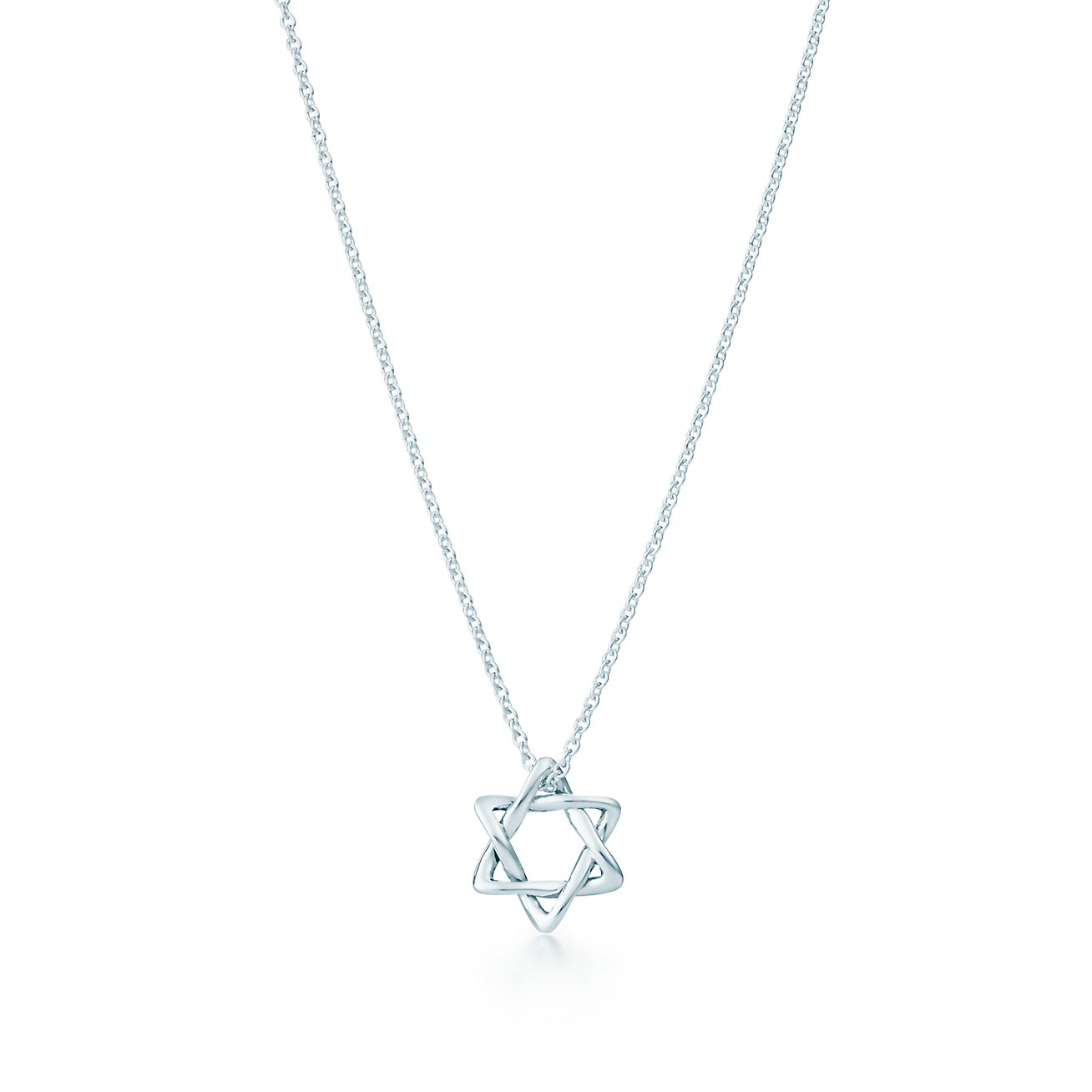 Bright Silver-L26 Bead Cage Pendant Copper Chain Faith Star of David Necklace