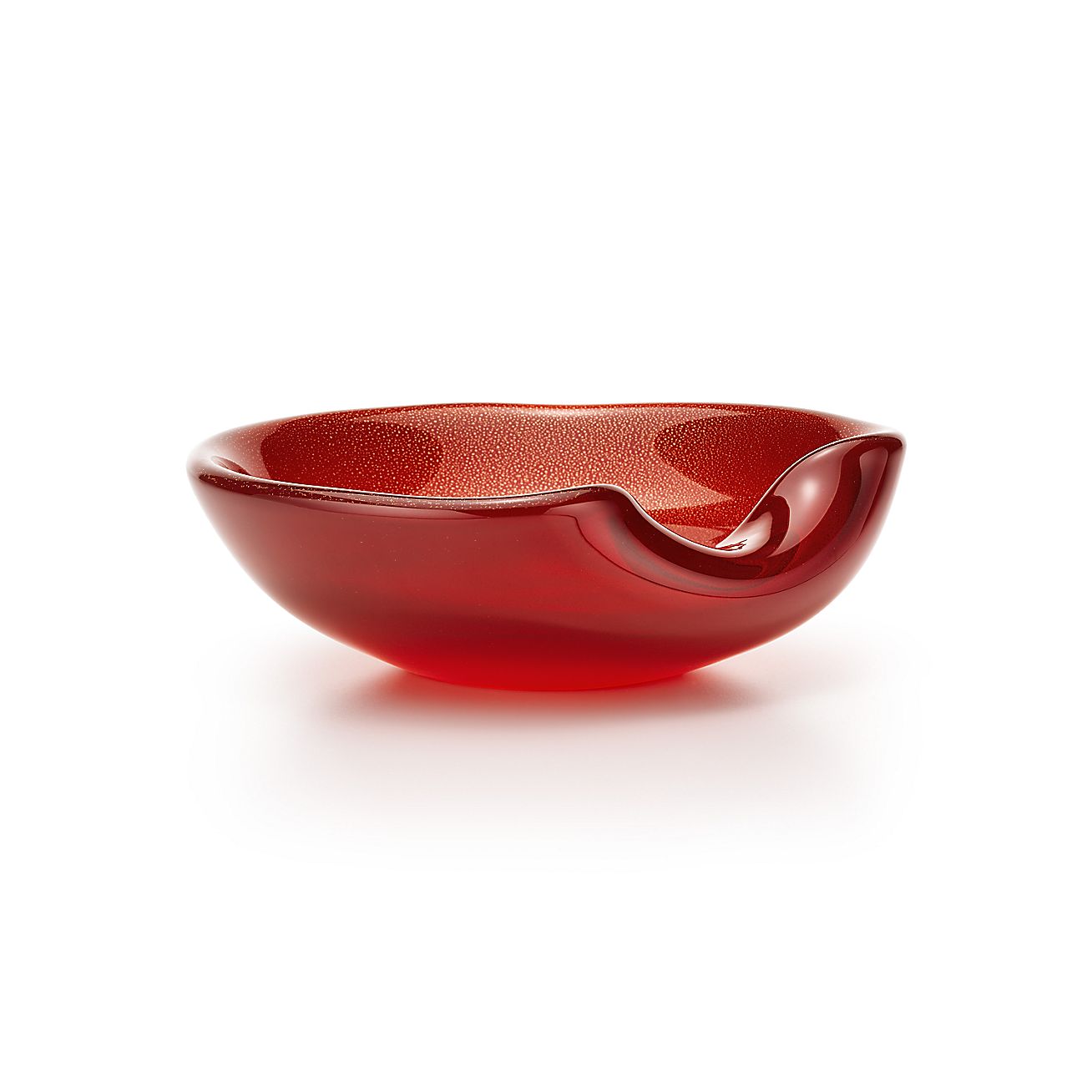 Elsa Peretti Thumbprint Bowl in Red Venetian Glass. More Sizes Available, Size: 11 in.