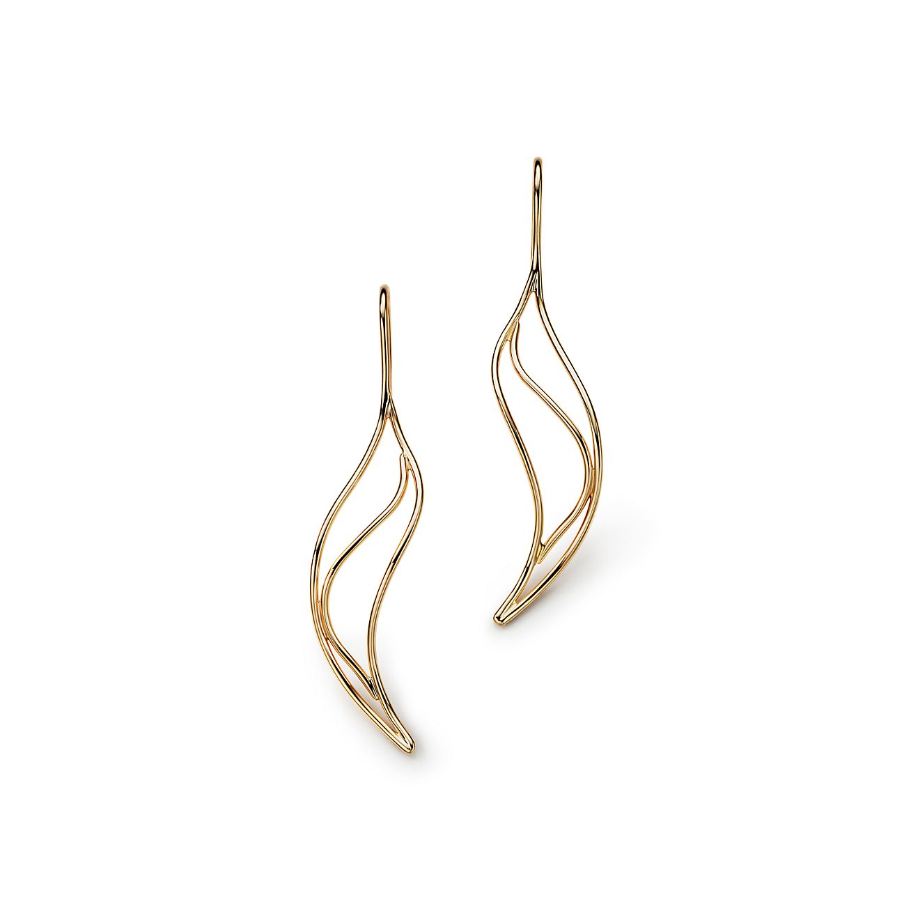 Gold deals wave earrings