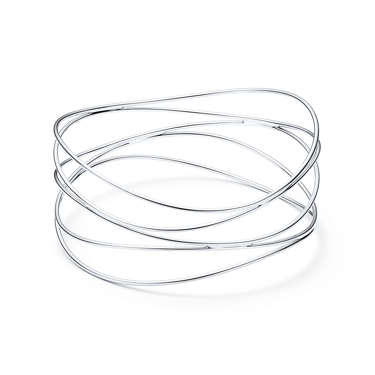 Elsa Peretti® Wave Five Row Bangle In Sterling Silver Medium Tiffany And Co 