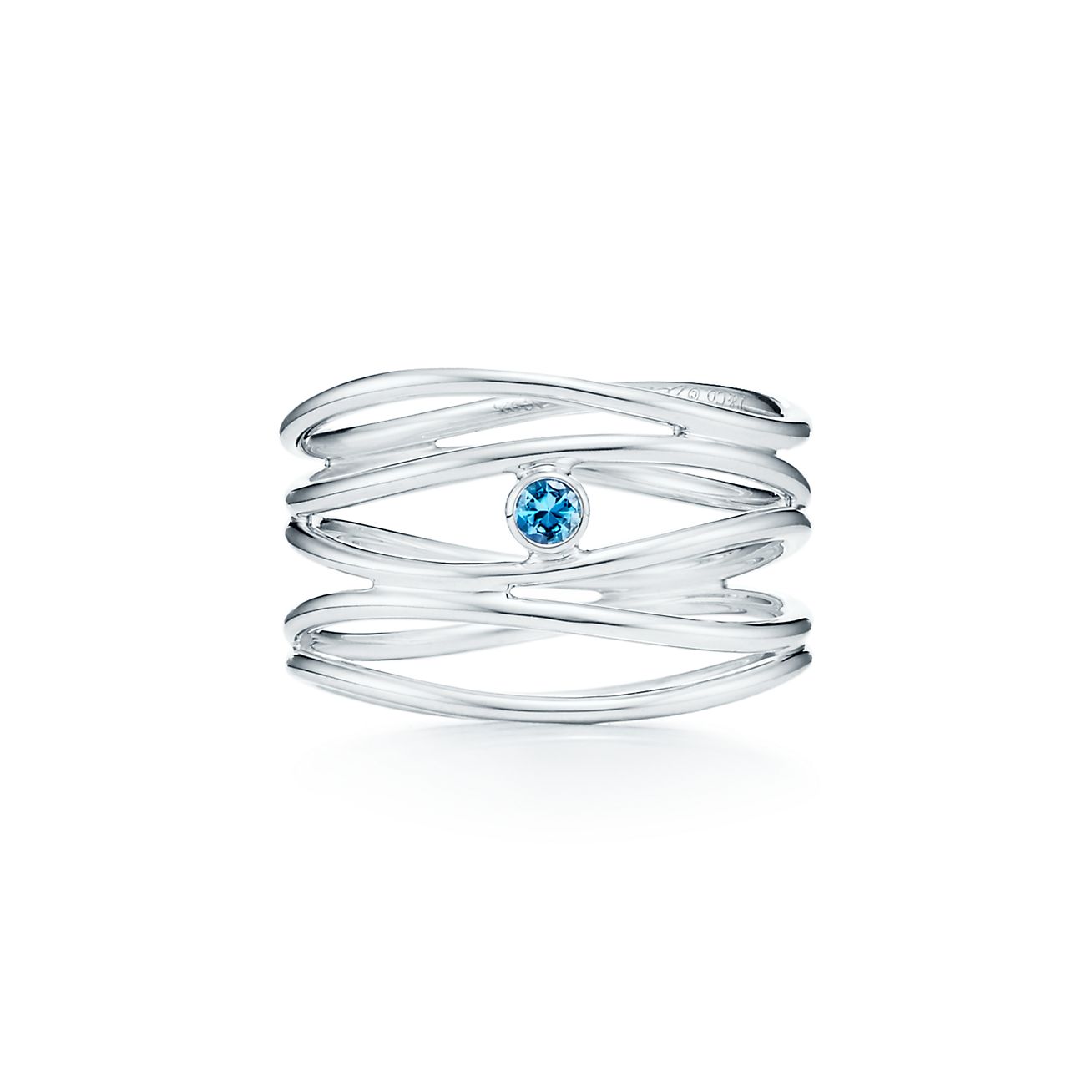 Elsa Peretti® Wave five-row ring in 