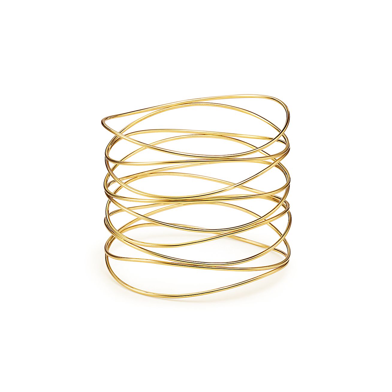 Elsa Peretti® Wave Nine Row Bangle In 18k Gold Medium Tiffany And Co Us 