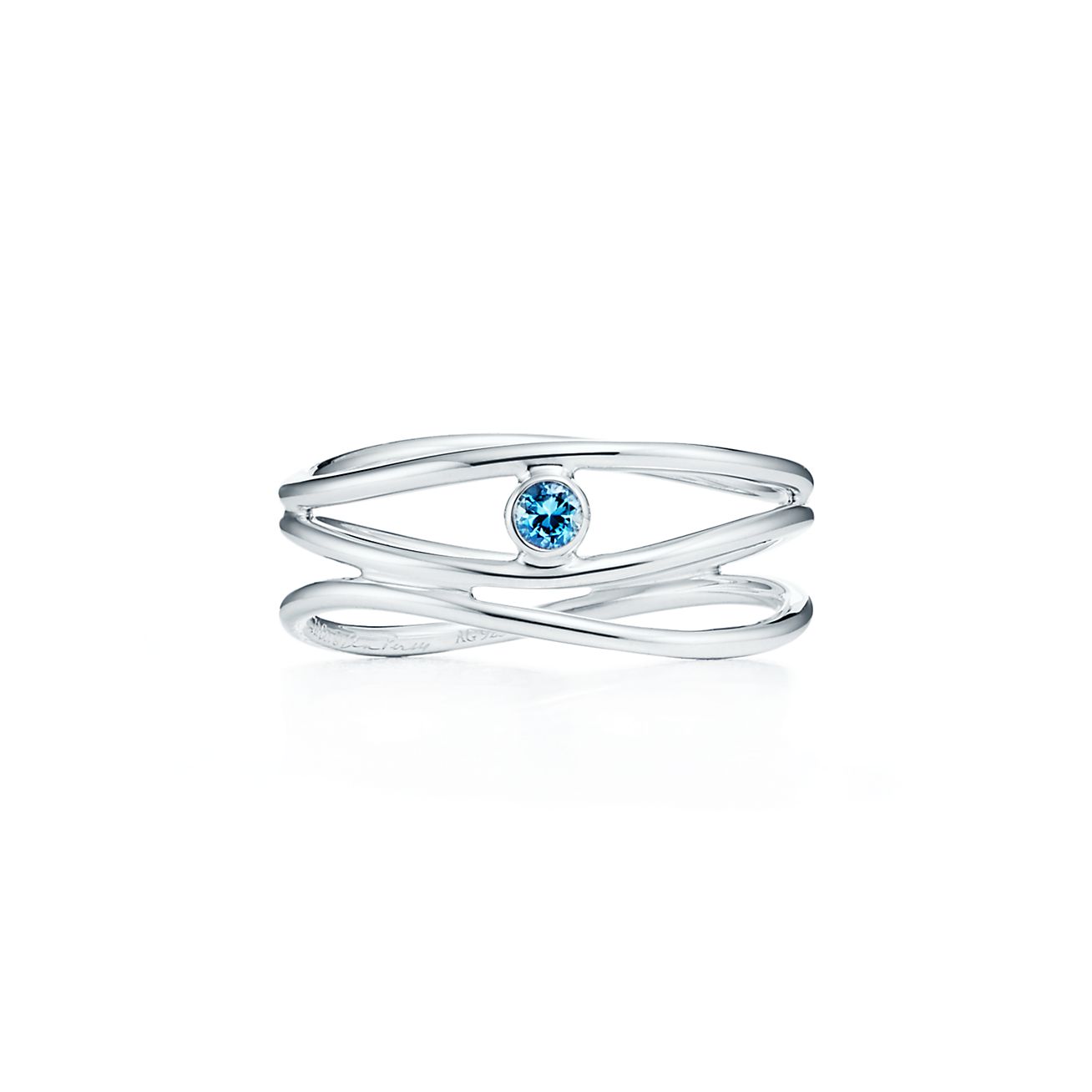 tiffany wave five row ring