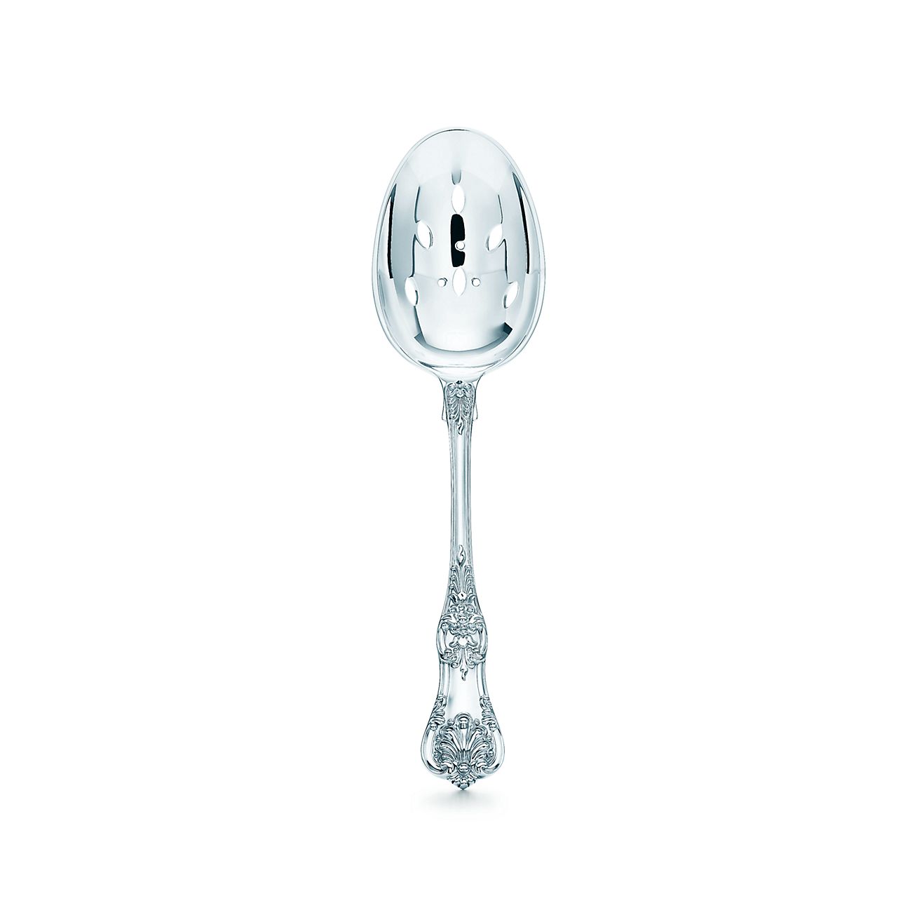 English King Pierced Vegetable Spoon