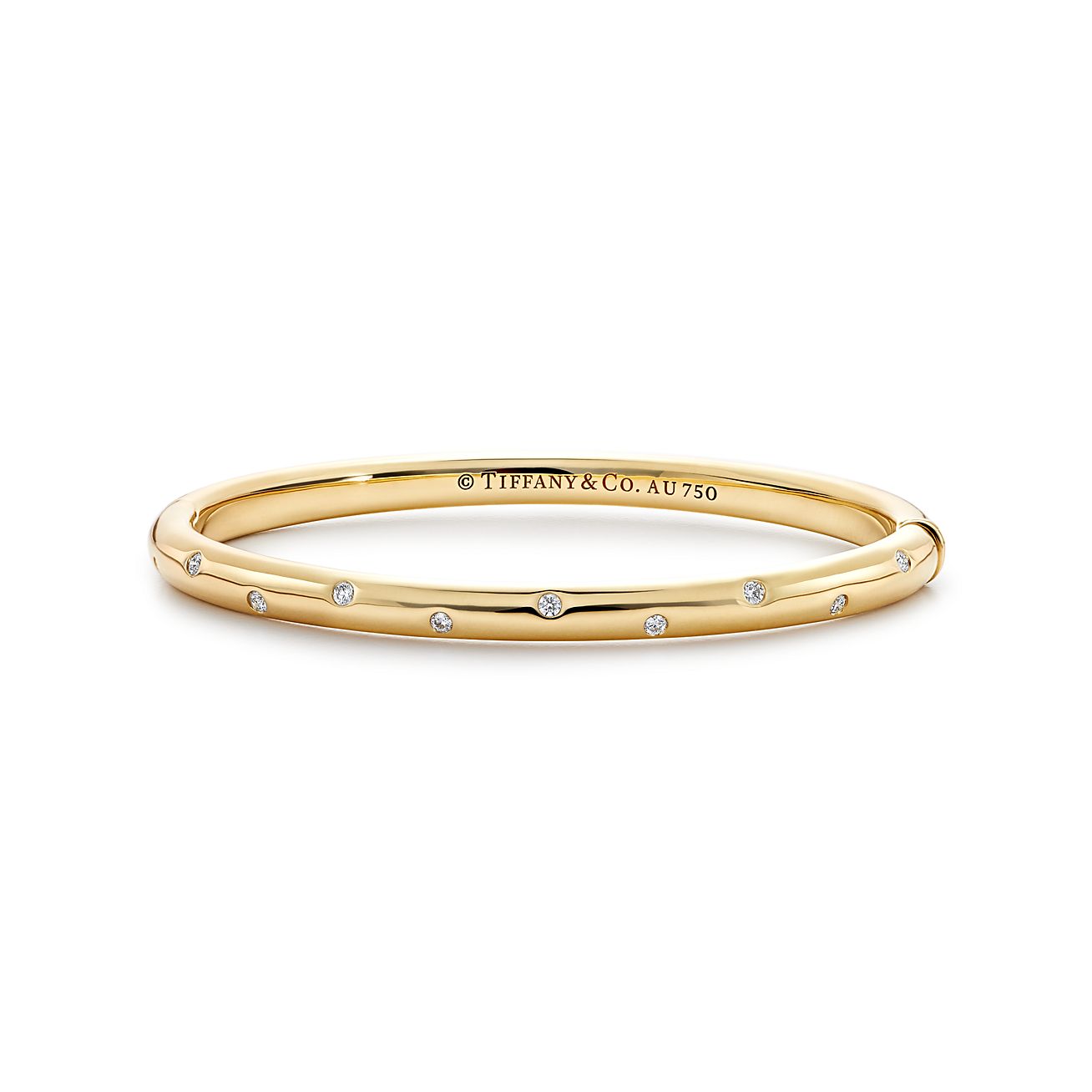 Etoile bangle in 18k gold with round 