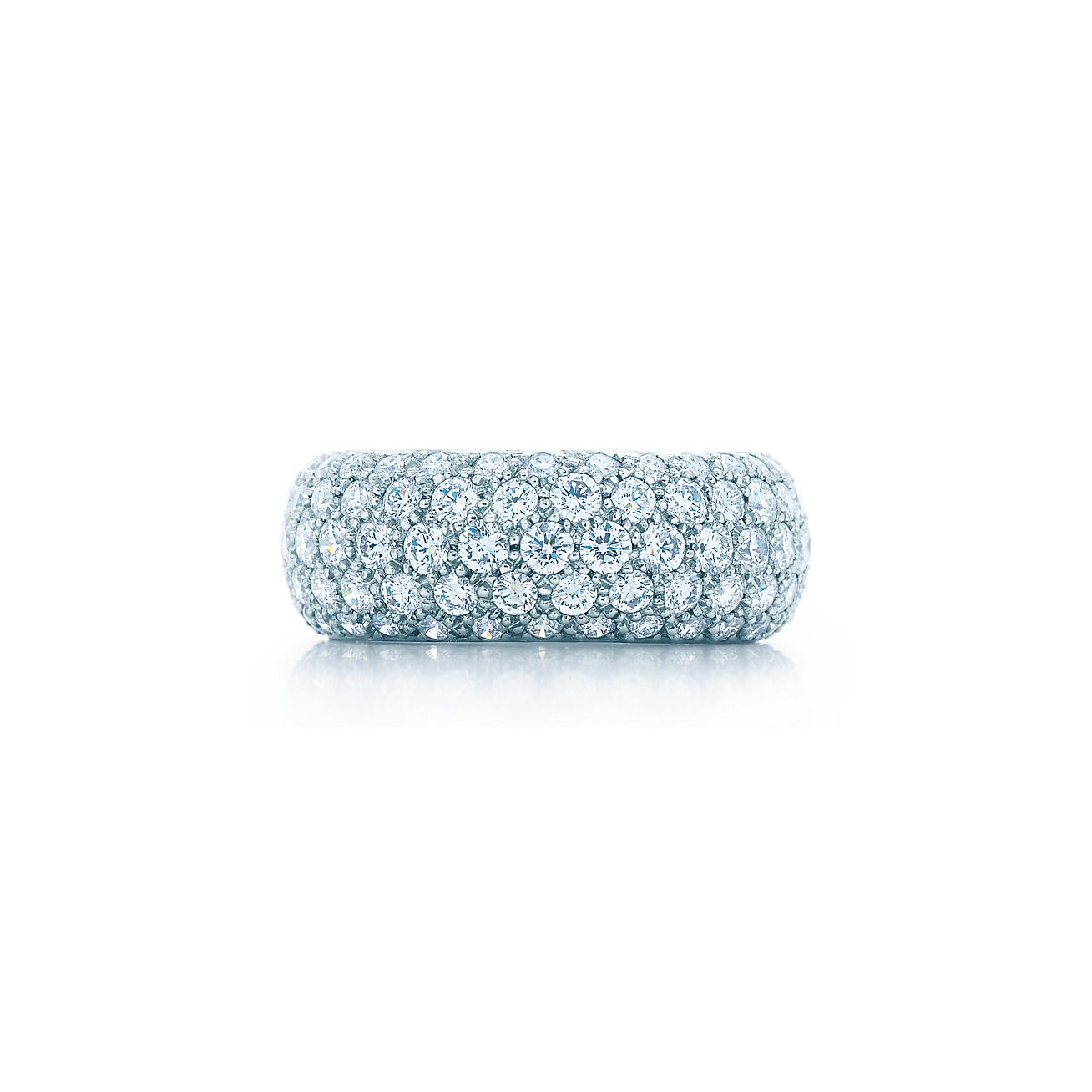 Etoile five-row band ring with pavé 