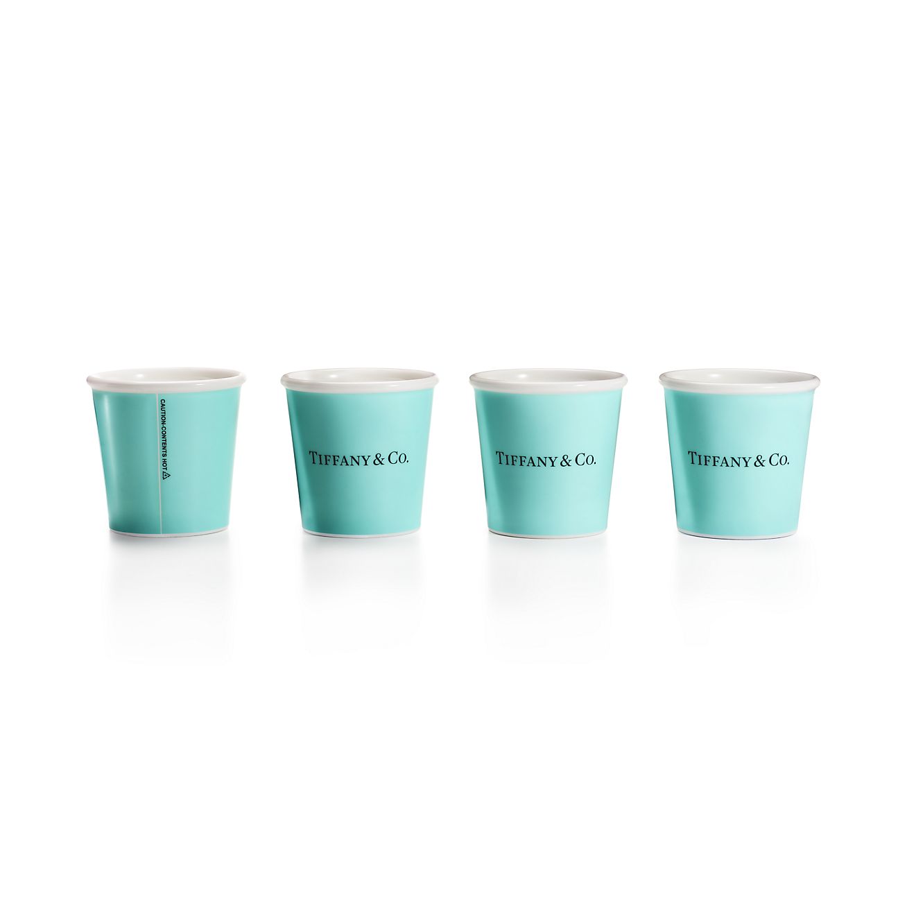 Everyday Objects bone china espresso paper cups, set of four 
