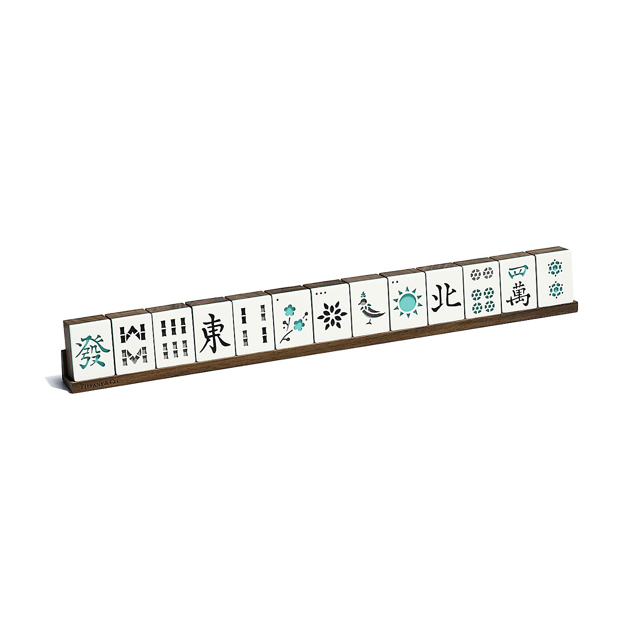 Everyday Objects mahjong set in a Tiffany Blue® leather box
