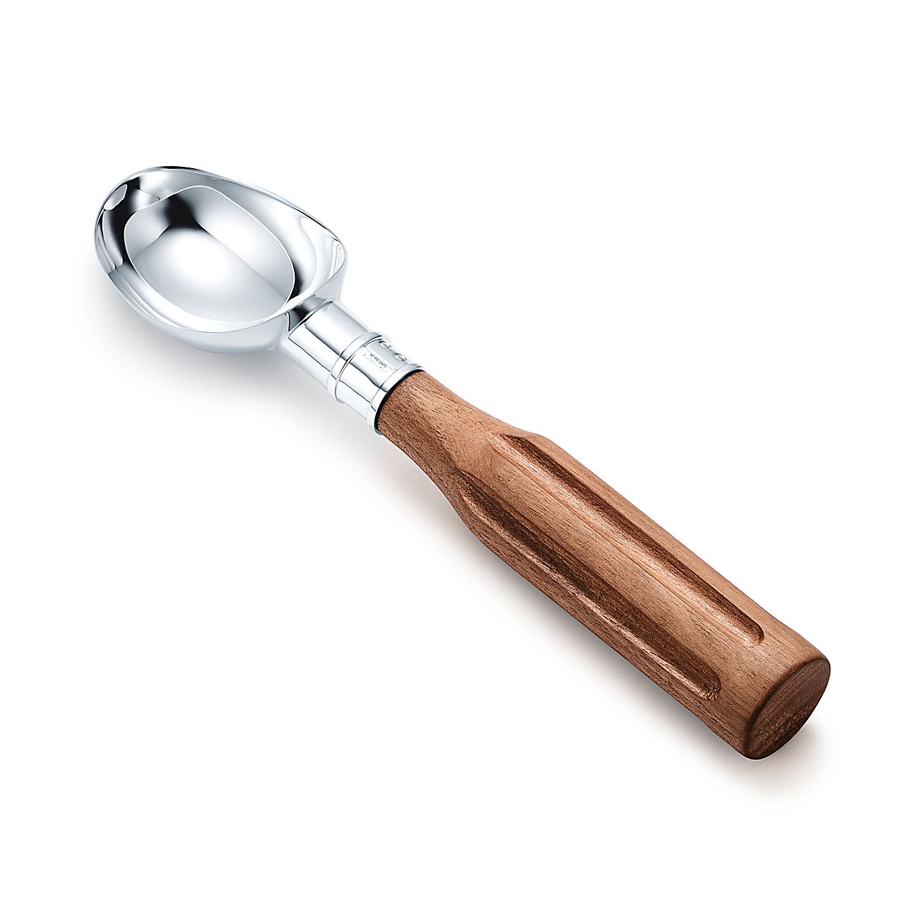 Shop Sterling Silver and Walnut Ice Cream Scoop