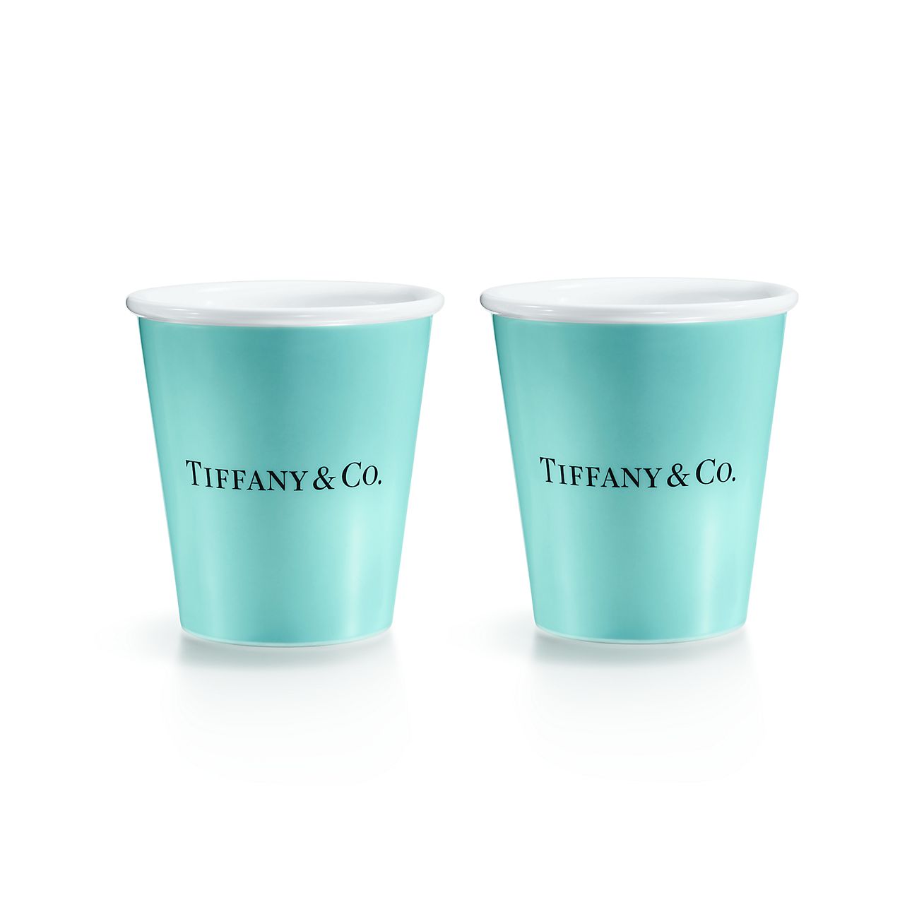 Small Modern Cup in Cyan