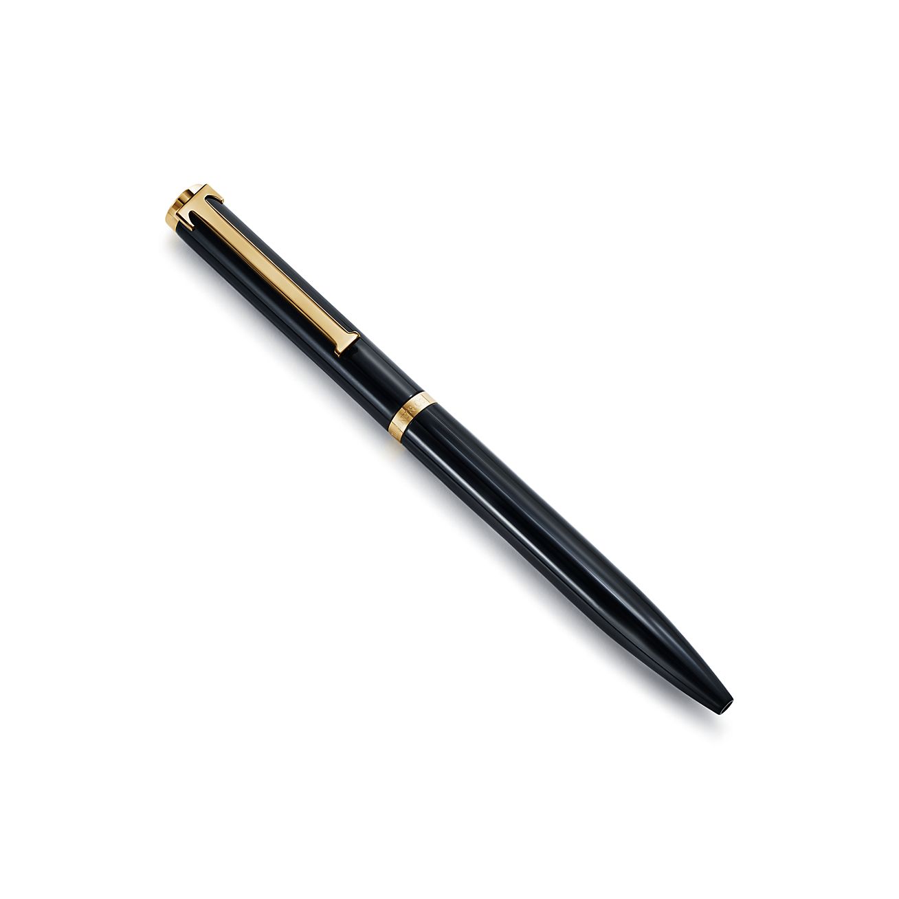 Executive Tiffany T-clip retractable ballpoint pen in brass with 