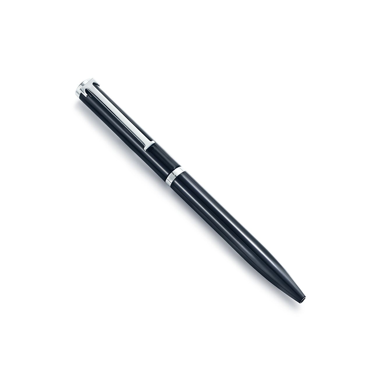 Executive Tiffany T Clip Ballpoint Pen In Brass With Black Lacquer Finish Tiffany Co