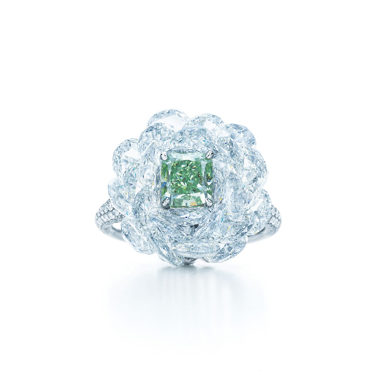 14k White Gold 1ctw Diamond Green Stone Ring – Raymond Lee Jewelers