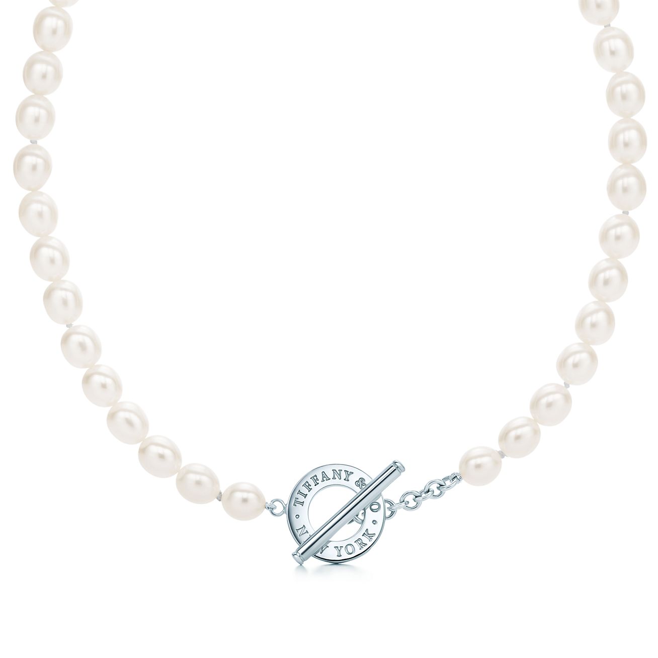Freshwater pearl toggle necklace in sterling silver. | Tiffany & Co. UK 