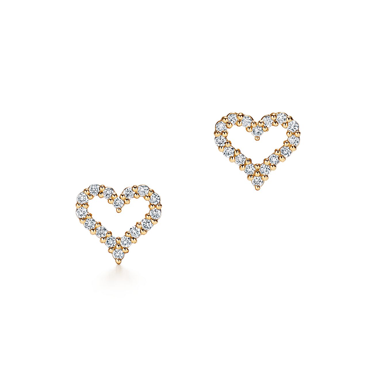 tiffany and co gold heart earrings
